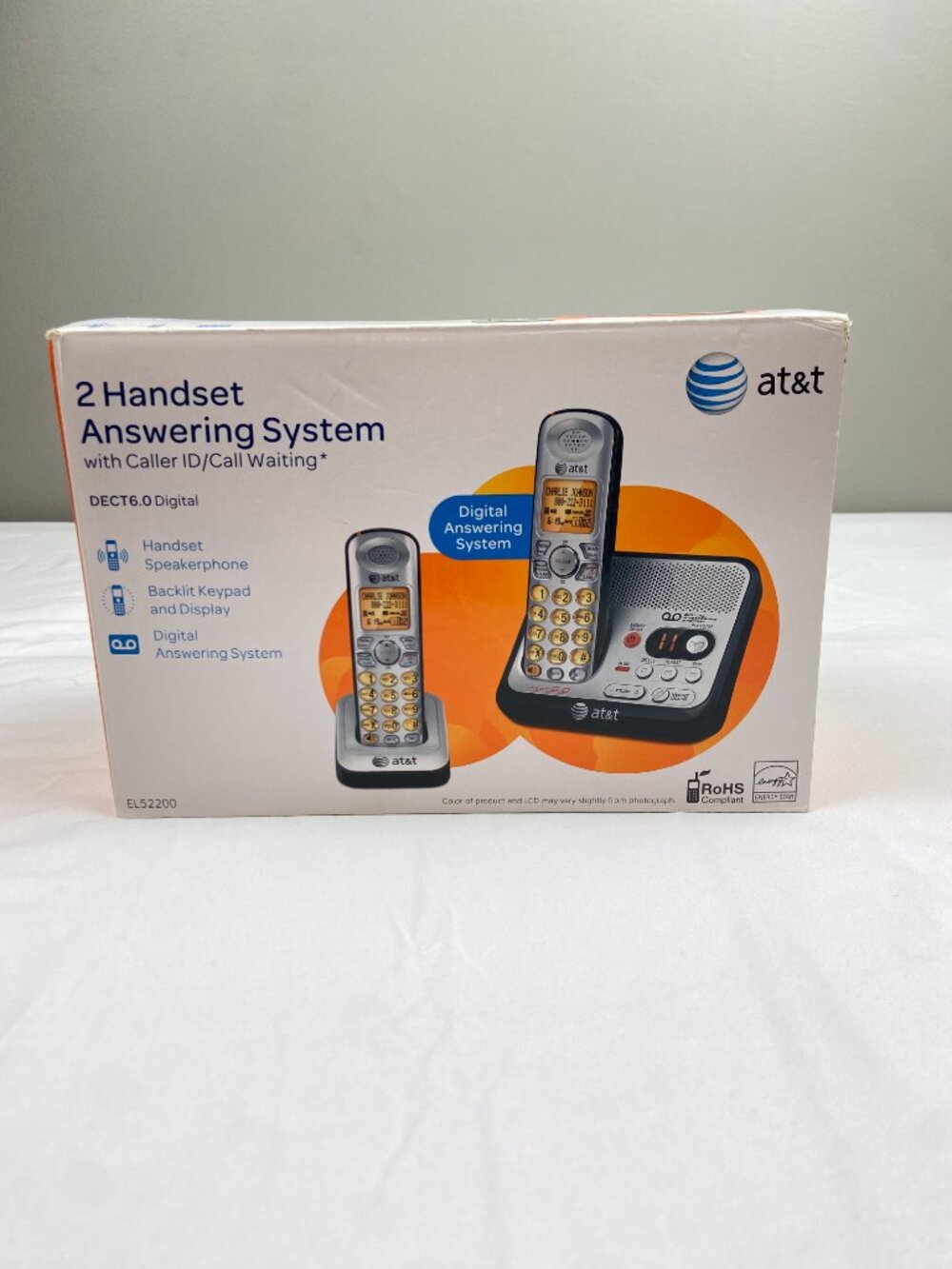 AT&T 2 Handset Answering System with Caller ID/Call Waiting Dect6.0 Digital NEW
